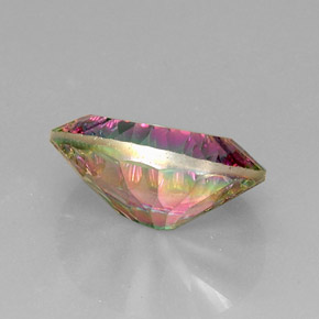 Quartzo místico multicolorido natural 11,32ct, corte oval, VVS