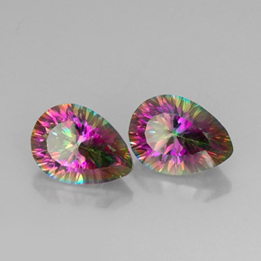 Pedras preciosas de quartzo místico multicolorido natural de  ct, formato de pêra, VVS