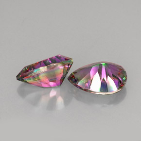Pedras preciosas de quartzo místico multicolorido natural de  ct, formato de pêra, VVS