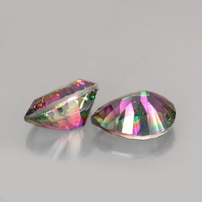 Pedras preciosas de quartzo místico multicolorido natural de  ct, formato de pêra, VVS