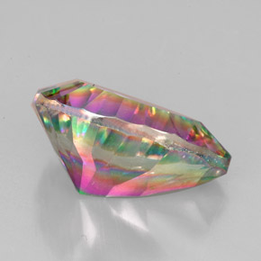 Quartzo místico multicolorido natural 5,18ct, formato de pêra, VVS-VS