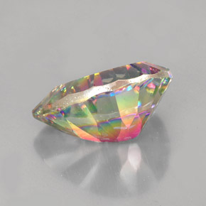 Quartzo místico multicolorido natural 4,86ct, formato de pêra, VVS-VS