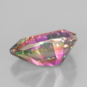 Quartzo místico multicolorido natural 4,75ct, formato de pêra, VVS-VS