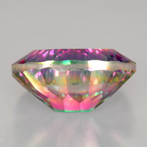 Quartzo místico multicolorido natural 12,28ct, corte oval, VVS-VS