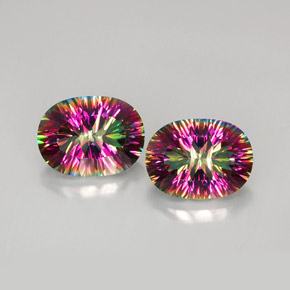 Pedras preciosas de Quartzo Místico Top Rainbow natural de  ct, Corte Oval, VVS-VS