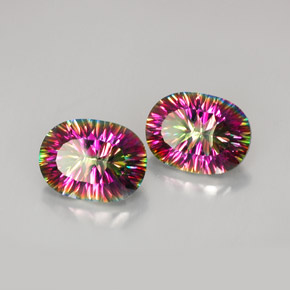 Pedras preciosas de Quartzo Místico Top Rainbow natural de  ct, Corte Oval, VVS-VS