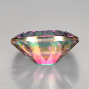 Quartzo místico arco-íris premium natural 11,41ct, corte oval, VVS