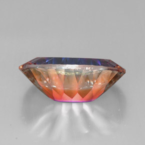 Quartzo místico multicolorido natural 14,22ct, corte oval, VVS