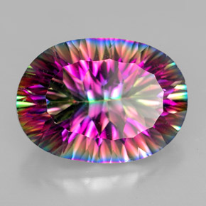 Quartzo Místico Top Rainbow Natural 11.77ct, Corte Oval, VVS-VS