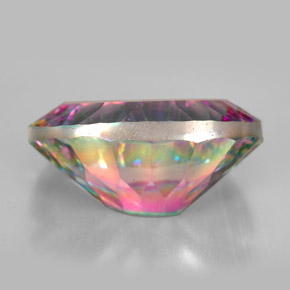 Quartzo místico multicolorido natural 11,70ct, corte oval, VVS-VS