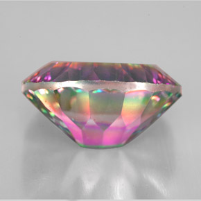 Quartzo místico multicolorido natural 9,29ct, corte oval, VVS-VS