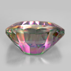 Quartzo místico multicolorido natural 12,45ct, corte oval, VVS-VS