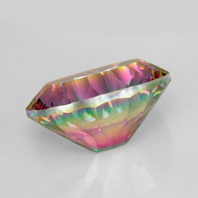 Quartzo místico multicolorido natural 9,34ct, corte oval, VVS-VS