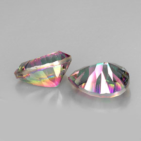 Pedras preciosas de quartzo místico multicolorido natural de  ct, formato de pêra, VVS