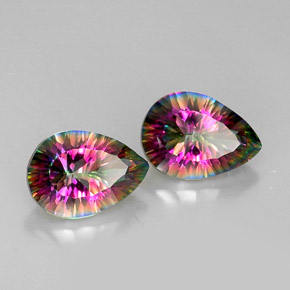 Pedras preciosas de Quartzo Místico Top Rainbow natural de  ct, Formato de pêra, VVS