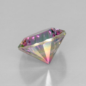 Quartzo místico multicolorido natural 2,39ct, corte redondo, VVS-VS