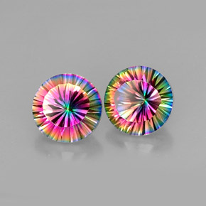 Pedras preciosas de Quartzo Místico Top Rainbow natural de  ct, Corte Redondo, VVS-VS