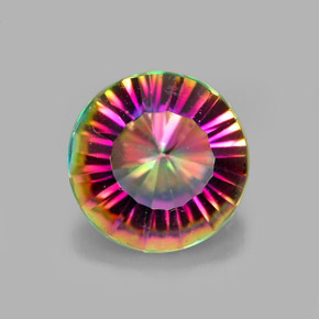 Quartzo Místico Top Rainbow Natural 2.42ct, Corte Redondo, VVS-VS