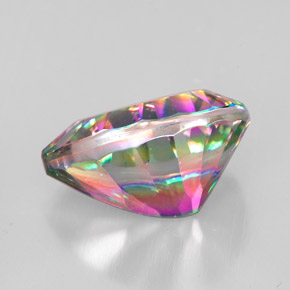 Quartzo místico multicolorido natural 4,85ct, formato de pêra, VVS-VS