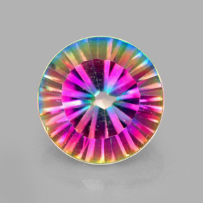 Quartzo Místico Top Rainbow Natural 2.61ct, Corte Redondo, VS