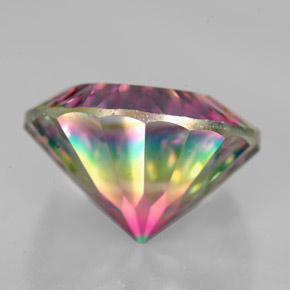 Quartzo Místico Top Rainbow Natural 8.82ct, Corte Redondo, VVS