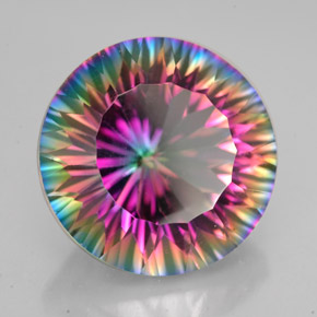Quartzo Místico Top Rainbow Natural 9.29ct, Corte Redondo, VVS