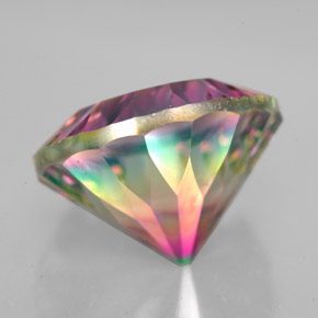 Quartzo Místico Top Rainbow Natural 9.29ct, Corte Redondo, VVS