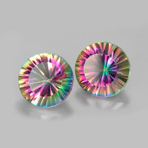 Pedras preciosas de Quartzo Místico Top Rainbow natural de  ct, Corte Redondo, VVS-VS