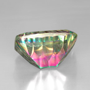 Quartzo místico multicolorido natural 40,08ct, almofada cortada, VVS-VS