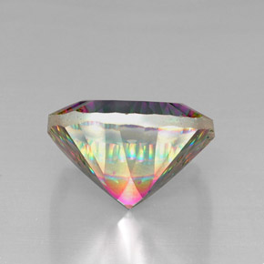 Quartzo místico multicolorido natural 27,53ct, almofada cortada, VVS-VS