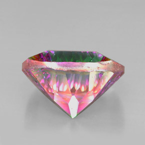 Quartzo místico multicolorido natural 28,86ct, almofada cortada, VVS-VS