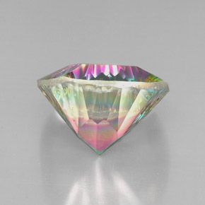 Quartzo Místico Top Rainbow Natural 29.12ct, Almofada cortada, VVS-VS