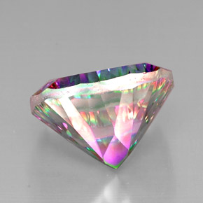 Quartzo Místico Top Rainbow Natural 29.19ct, Almofada cortada, VVS-VS