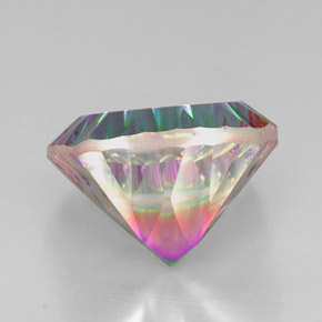 Quartzo místico multicolorido natural 30,84ct, almofada cortada, VS