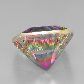 Quartzo místico multicolorido natural 31,26ct, almofada cortada, VVS-VS