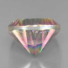 Quartzo místico multicolorido natural 32,74ct, almofada cortada, VVS-VS