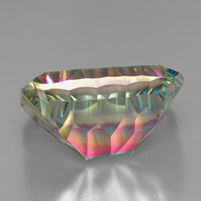 Quartzo místico multicolorido natural 38,40ct, almofada cortada, VVS-VS