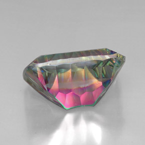 Quartzo místico multicolorido natural 39,77ct, almofada cortada, VVS-VS