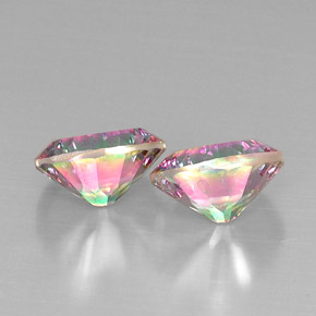 Pedras preciosas de quartzo místico multicolorido natural de  ct, corte oval, VVS-VS