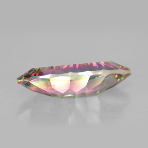 Quartzo místico multicolorido natural 3,12ct, marquise, VS