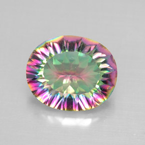 Quartzo Místico Top Rainbow Natural 4.06ct, Corte Oval, VS