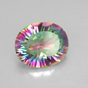 Quartzo Místico Top Rainbow Natural 4.06ct, Corte Oval, VS
