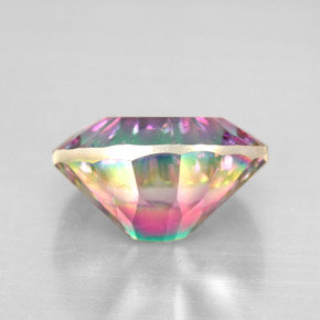 Quartzo místico multicolorido natural 4,59ct, corte oval, VS
