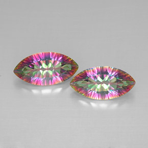 Pedras preciosas de quartzo místico multicolorido natural de  ct, marquise, VVS-VS
