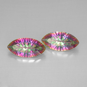 Pedras preciosas de quartzo místico multicolorido natural de  ct, marquise, VVS-VS