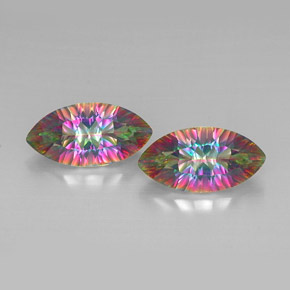 Pedras preciosas de Quartzo Místico Top Rainbow natural de  ct, Marquesa, VVS-VS