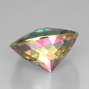 Quartzo místico multicolorido natural 31,30ct, corte redondo, VVS-VS