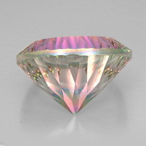 Quartzo místico multicolorido natural 50,70ct, corte redondo, VVS-VS