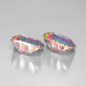 Pedras preciosas de quartzo místico multicolorido natural de  ct, corte esmeralda, VVS