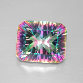 Quartzo Místico Top Rainbow Natural 5.60ct, Corte Esmeralda, VVS